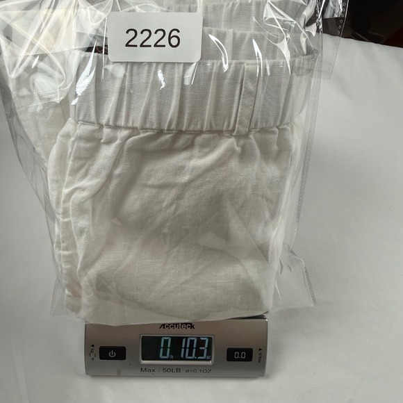 Quince Womens XL White 100% European Linen Wide Leg Breathable Natural Fibers - Picture 9 of 9